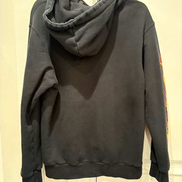 Palm Angels Black and Orange Flame Sweatshirt - Picture 2 of 10